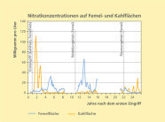 Grafik: Vergleicht der Nitratkonzentrationen auf Femel- und Kahlflächen. 