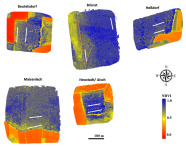 Mehrere Multispektral-Bilder von Kiefernbeständen 