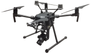 3D-Modell einer schwarzen Drohne