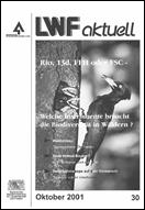 Titelseite der LWF-aktuell-Ausgabe: "Rio, 13d, FFH oder FSC"