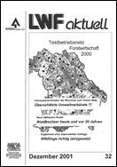 Titelseite der LWF-aktuell-Ausgabe: "Testbetriebsnetz Forstwirtschaft 2000"