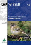 Titelseite der LWF-Wissen-Ausgabe: "Vogelmonitoring im bayerischen Staatswald 1999-2004"