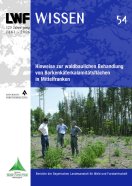Titelseite der LWF-Wissen-Ausgabe: "Hinweis zur waldbaulichen Behandlung von Borkenkäferkalamitätsflächen in Mittelfranken"