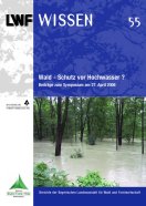 Titelseite der LWF-Wissen-Ausgabe: "Wald - Schutz vor Hochwasser?"