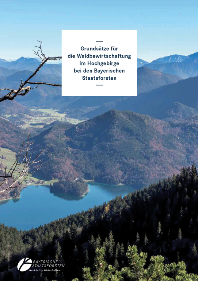 Cover einer Broschüre mit Alpenpanorama