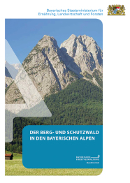 Cover einer Zeitschrift; weiße Umrandung mit Bild von felsigen Bergen in der Mitte